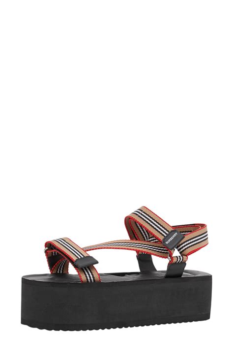 burberry patterson platform sandals.